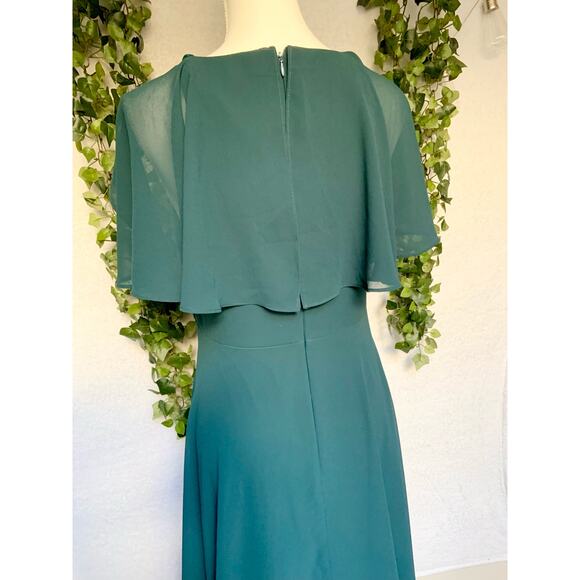 Lulus Kadence Emerald Green Chiffon Maxi Dress - Picture 9 of 12